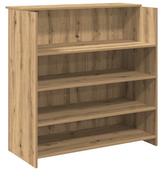 Recepciós pult kézműves tölgy 100x50x103,5 cm szerelt fa