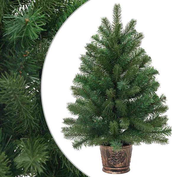 Mű karácsonyfa állvánnyal Zöld 95 cm PVC, PE és acél