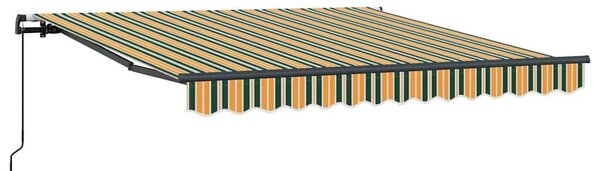 Behúzható napellenző Zöld és sárga 350 x 250 cm