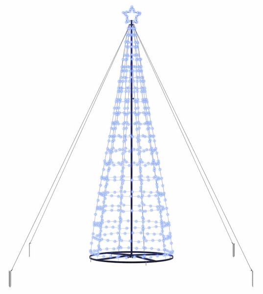 LED Karácsonyi Fenyő EKENAS 400 cm 800 LED Kék Acél Kék
