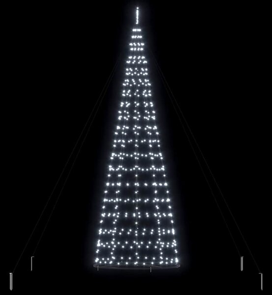 LED Karácsonyi Fenyő EKENAS 400 cm 800 LED Hideg fehér Acél