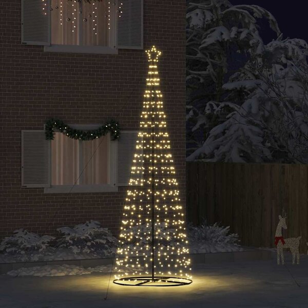 LED Karácsonyi Fenyő EKENAS 400 cm 800 LED Meleg fehér Acél