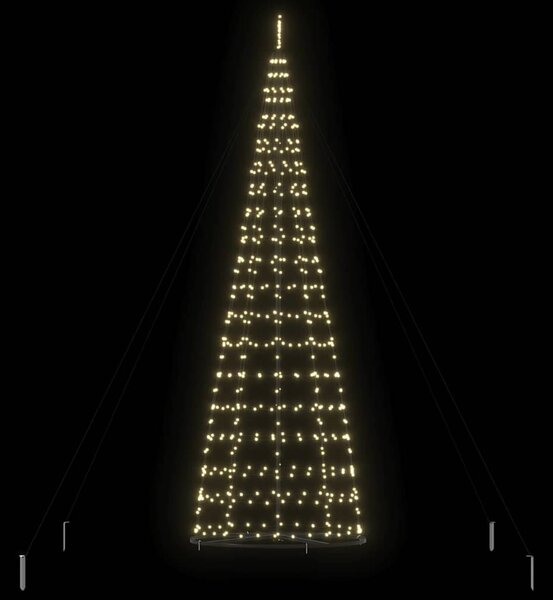 LED Karácsonyi Fenyő EKENAS 400 cm 800 LED Meleg fehér Acél