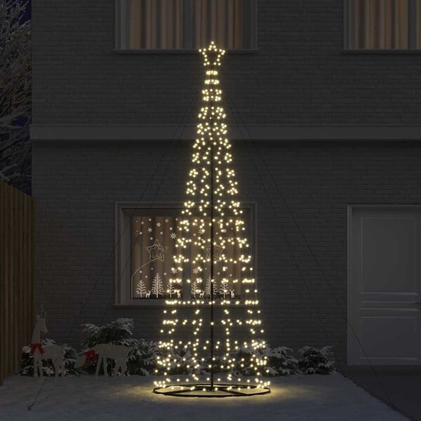 LED Karácsonyi Fenyő EKENAS 400 cm 800 LED Meleg fehér Acél