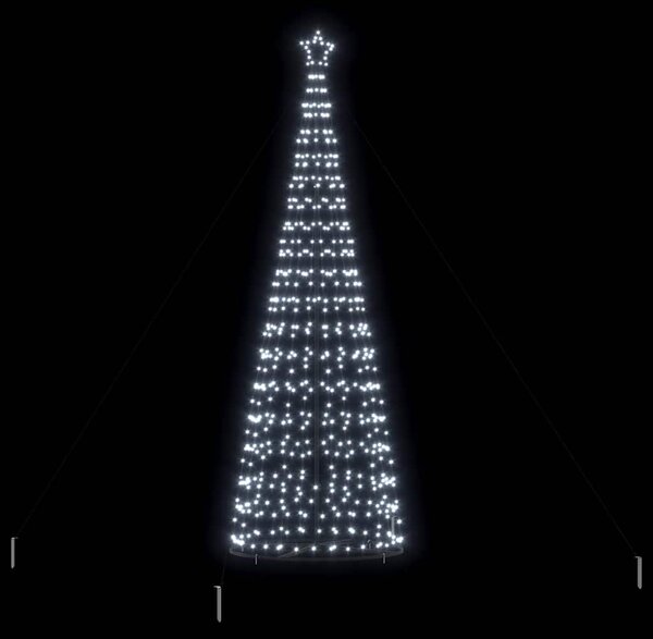 LED Karácsonyi Fenyő EKENAS 400 cm 800 LED Hideg fehér Acél