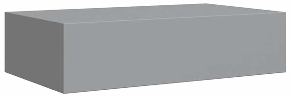 Szürke falra szerelhető fiókos polc 40 x 23,5 x 10 cm