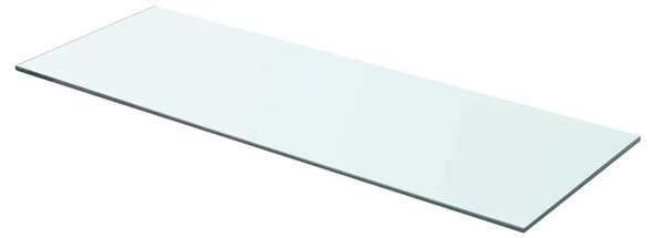 2 db átlátszó üveg paneles polc 70 x 25 cm