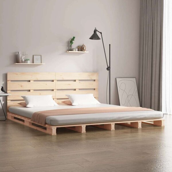 VidaXL tömör fenyőfa ágykeret 135 x 190 cm (4FT6 Double)