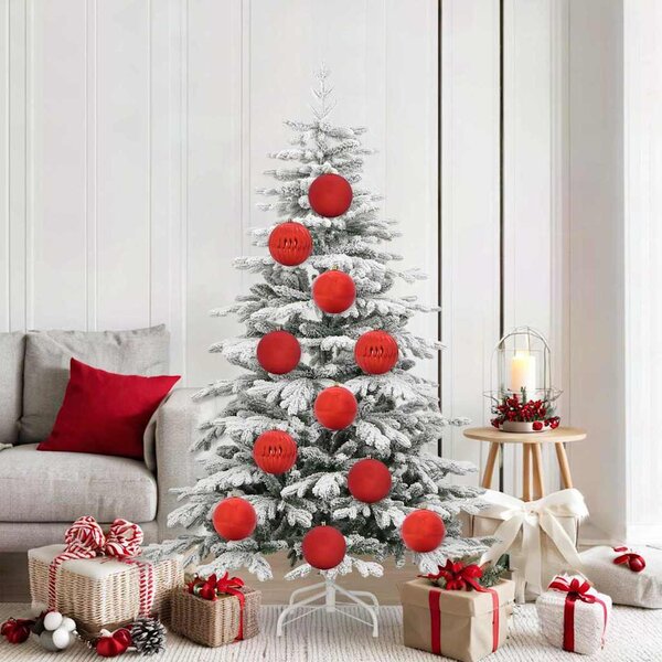 Karácsonyi Díszszett XL 9 db Piros Ø 15 cm Műanyag