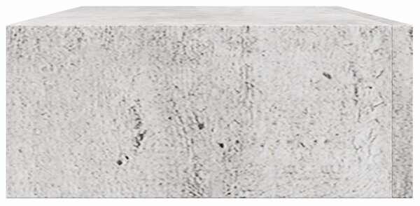2 db betonszürke MDF falra szerelhető fiókos polc 40x23,5x10 cm