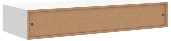 Fehér MDF falra szerelhető fiókos polc 60 x 23,5 x 10 cm