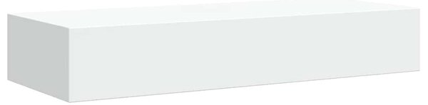 Fehér MDF falra szerelhető fiókos polc 60 x 23,5 x 10 cm