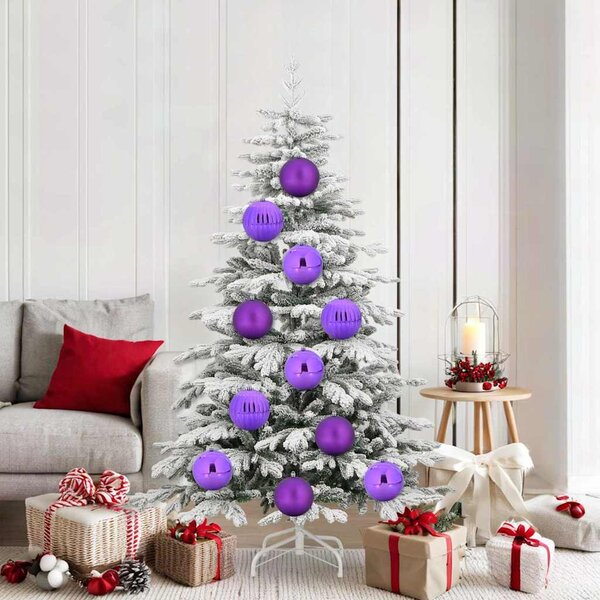 Karácsonyi Díszszett XL 9 db Lila Ø 15 cm Műanyag