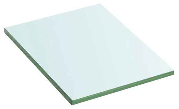 2 db átlátszó üveg paneles polc 20 x 15 cm