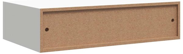 Fehér MDF falra szerelhető fiókos polc 40 x 23,5 x 10 cm