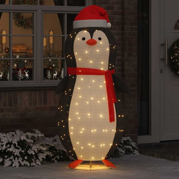Havas pingvin figura 600 LED-del Meleg fehér 78 x 178 cm szövet
