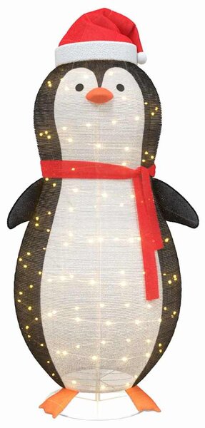 Havas pingvin figura 600 LED-del Meleg fehér 78 x 178 cm szövet