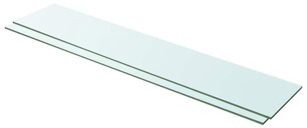 2 db átlátszó üveg paneles polc 100 x 20 cm