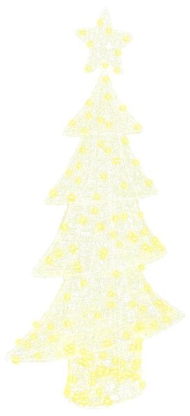 Karácsonyfa 160 LED Meleg fehér 150 cm Akril