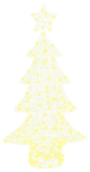 Karácsonyfa 160 LED Meleg fehér 150 cm Akril