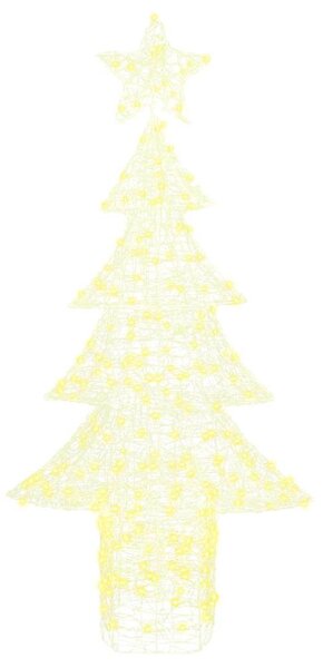 Karácsonyfa 240 LED Meleg fehér 150 cm Akril