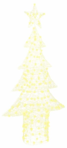Karácsonyfa 240 LED Meleg fehér 150 cm Akril