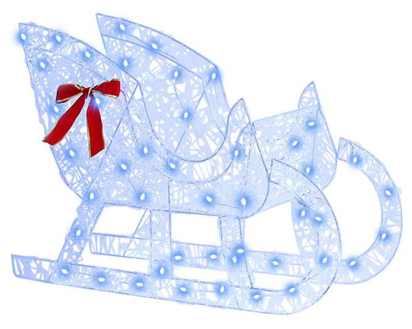 Rénszarvas húzta szán Kék 70 x 24 x 128 cm Akril 200 LED
