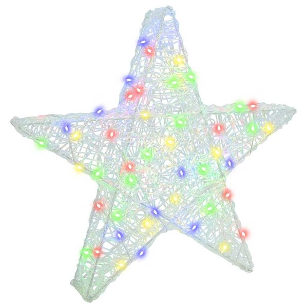 3D Csillag 50 LED Sokszínű 55 x 53.5 x 10 cm Akril