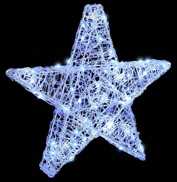 3D Csillag 50 LED Hideg feher 55 x 53.5 x 10 cm Akril