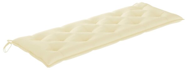 3 személyes tömör eukaliptuszfa kerti pad párnával 150 cm