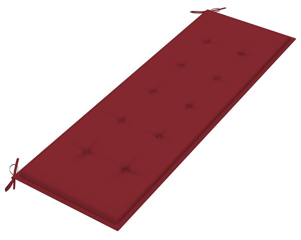3 személyes tömör eukaliptuszfa kerti pad párnával 150 cm