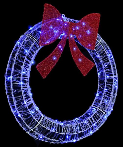 Koszorú 80 LED Kék 92 x 92 x 9,5 cm Akril