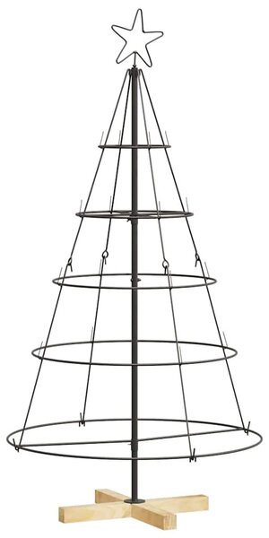 Fém karácsonyfa állvánnyal KUOPIO 125 cm Acél Fekete