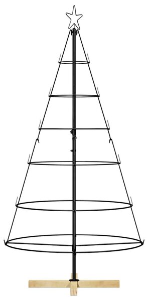 Fém karácsonyfa állvánnyal KUOPIO 150 cm Acél Fekete