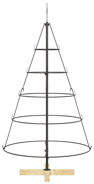 Fém karácsonyfa állvánnyal KUOPIO 125 cm Acél Fekete