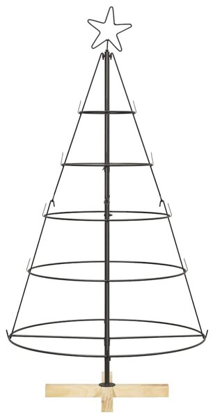 Fém karácsonyfa állvánnyal KUOPIO 125 cm Acél Fekete