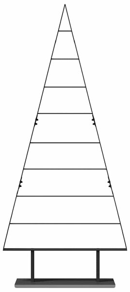 Fém karácsonyfa Fekete 180 cm Acél