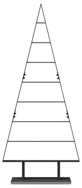 Fém karácsonyfa állvánnyal Fekete 150 cm Acél