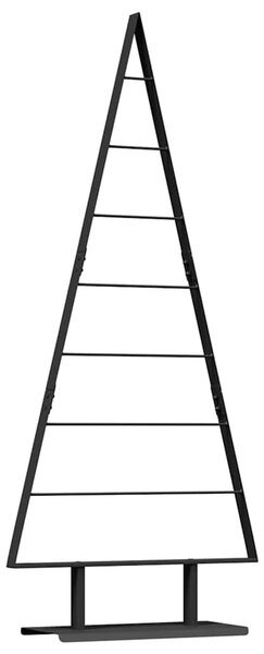 Fém karácsonyfa állvánnyal Fekete 150 cm Acél