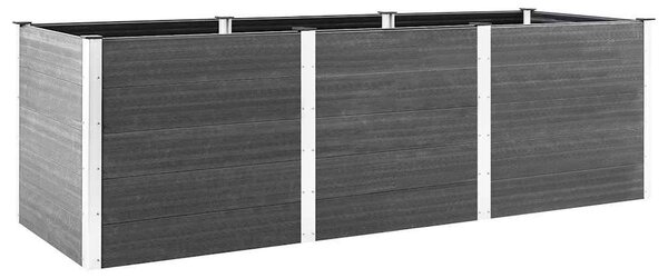 Szürke WPC kerti magaságyás 300x100x91 cm