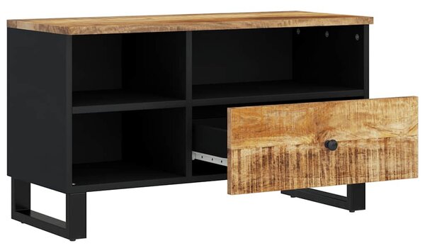 Tömör mangó- és szerelt fa TV-szekrény 80 x 33 x 46 cm