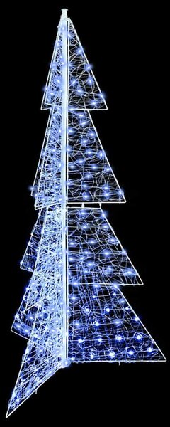 Karácsonyfa 240 LED Hideg Fehér 180 cm Akril