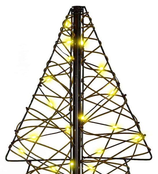 Karácsonyfa 160 LED Meleg fehér 150 cm Rattan