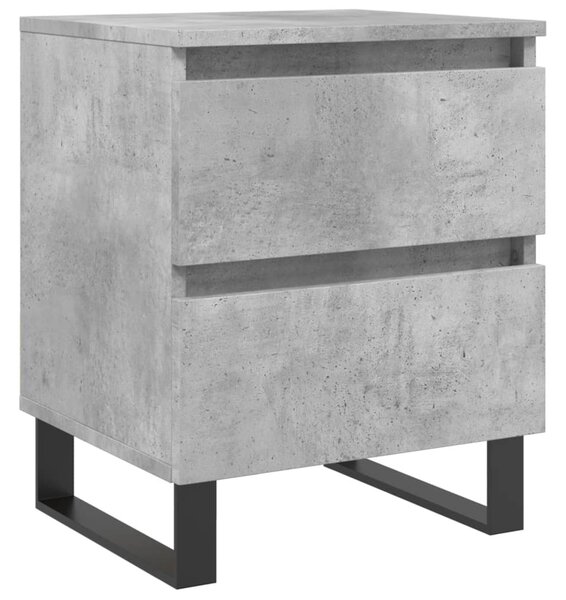 Betonszürke szerelt fa éjjeliszekrény 40x35x50 cm