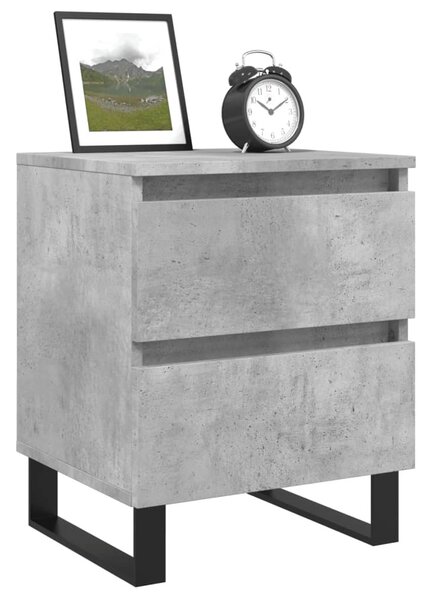 Betonszürke szerelt fa éjjeliszekrény 40x35x50 cm