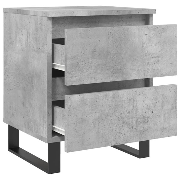 Betonszürke szerelt fa éjjeliszekrény 40x35x50 cm
