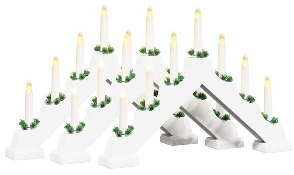 Karácsonyi gyertya híd 3 db 7 LED Meleg fehér 39.5 x 5 x 29 cm