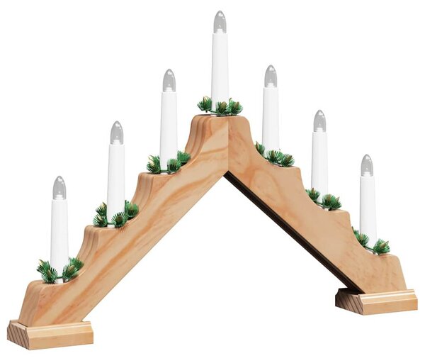 Karácsonyi gyertya híd 3 db 7 LED Meleg fehér 39.5 x 5 x 29 cm