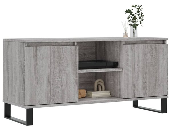 Szürke sonoma színű szerelt fa TV-szekrény 104x35x50 cm