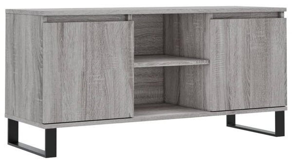 Szürke sonoma színű szerelt fa TV-szekrény 104x35x50 cm